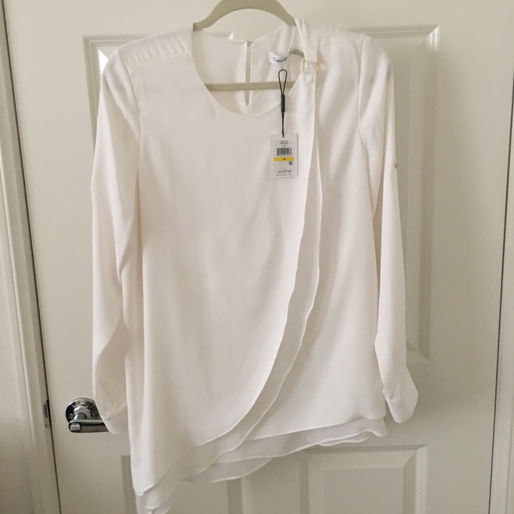 NWT Calvin Klein White Blouse
